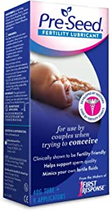 Pre-Seed Fertility Friendly Personal Lubricant 40g Tube with 9 Single-Use Applicators RRP £16.95 CLEARANCE XL £12.99