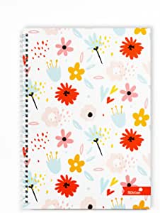 Silvine A4 Marlene West Flower Design Hardback Notebook - Lined (140 Pages) RRP £5.99 CLEARANCE XL £3.99