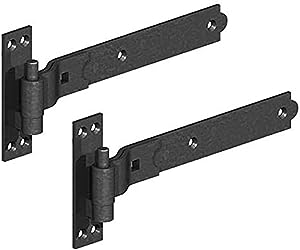 Merriway BH06850 Heavy Duty Hook & Band Cranked Gate Hinges Black 250mm RRP £18.44 CLEARANCE XL £14.99