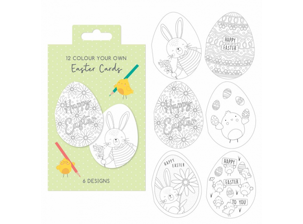 Tallon 12 Colour Your Own Cards - Easter RRP 99p CLEARANCE XL 79p