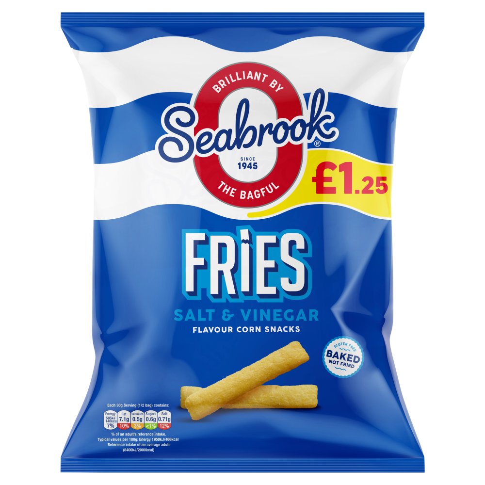 Seabrook Lea & Perrins Worcestershire Sauce Crisps 70g RRP £1.25 CLEARANCE XL 59p or 2 for £1