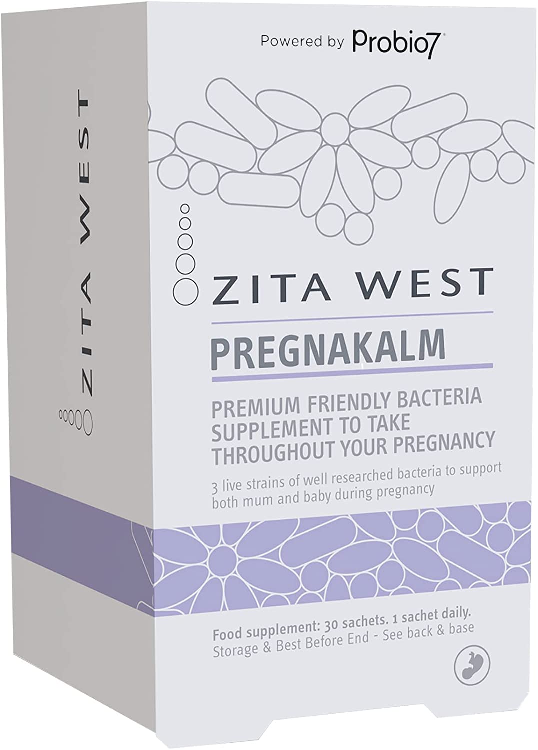 Probio7 Zita West Pregnakalm Bacteria Supplement For Pregnancy 30 Sachets RRP £29.99 CLEARANCE XL £9.99