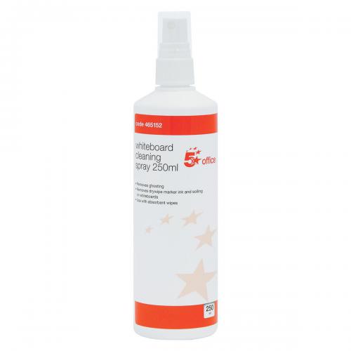 5 Star Office Whiteboard Cleaning Spray 250ml RRP £3.65 CLEARANCE XL £2.99