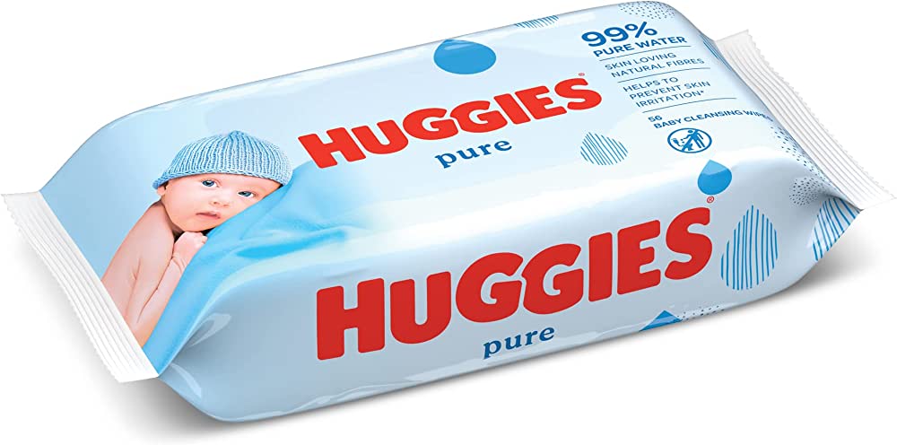 Huggies Pure Baby Wipes Pack of 56 RRP 95p CLEARANCE XL 79p