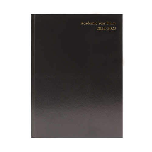 Deidentified Academic Diary Day Per Page A4 Black 2022-2023 RRP £7.99 CLEARANCE XL £2.99