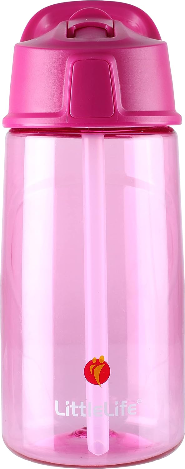 Children's Pink Leak Proof Water Bottle With Easy-Access Lid & Straw RRP £7.99 CLEARANCE XL £5.99