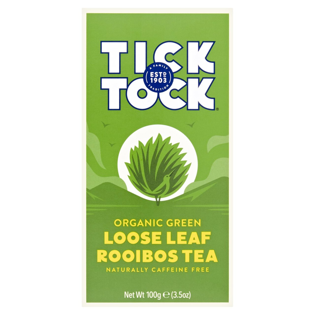 Tick Tock Loose leaf Green Tea 100g RRP £2.50 CLEARANCE XL 99p