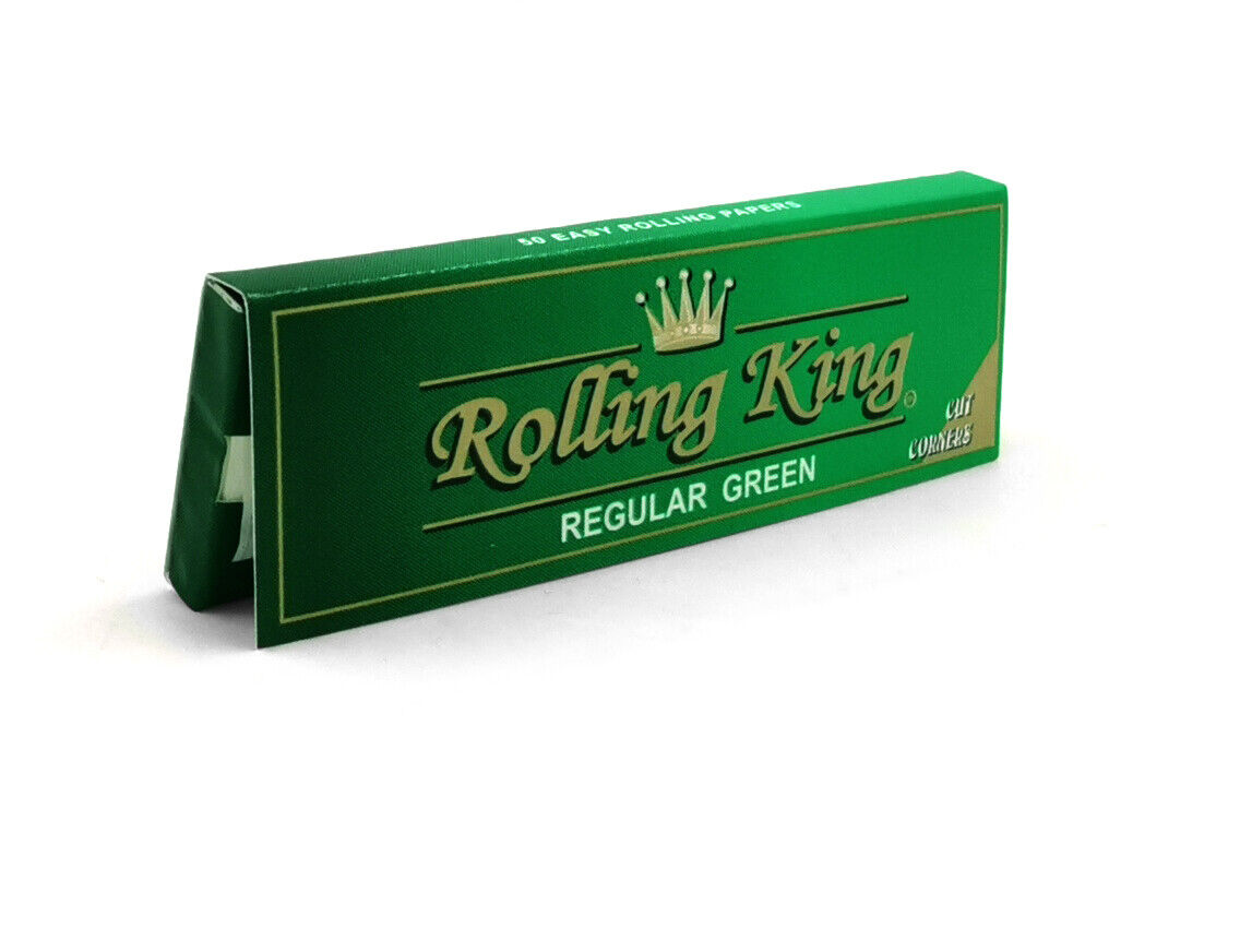 Rolling King Regular Green Cut Corners Quality 50 Rolling Papers RRP 45p CLEARANCE XL 39p
