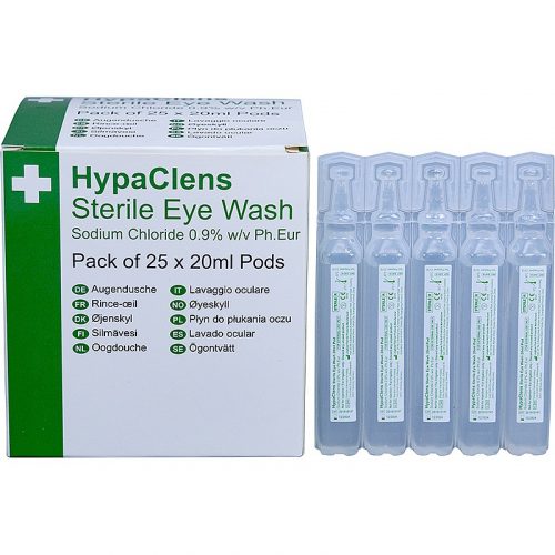 HypaClens Saline Eye Wash Sterile Solution 25x 20ml Pods RRP £7.99 CLEARANCE XL £5.99
