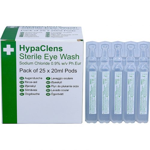 HypaClens Saline Eye Wash Sterile Solution 25x 20ml Pods RRP 7.99 CLEARANCE XL 5.99