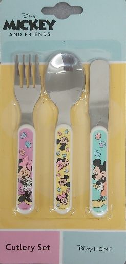 Disney Mickey & Friends 3 Piece Cutlery Set RRP £5.99 CLEARANCE XL £3.99
