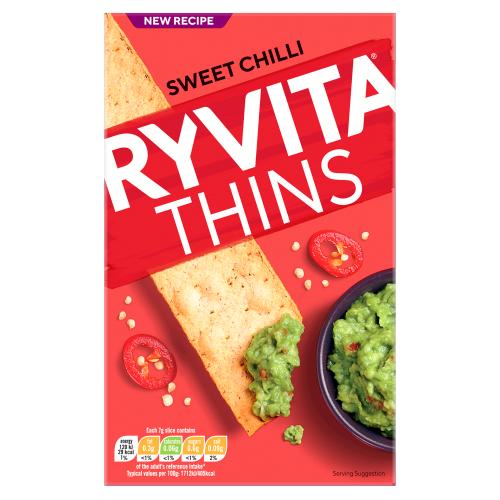 Ryvita Thins Sweet Chilli 125g RRP £2.20 CLEARANCE XL £1.50