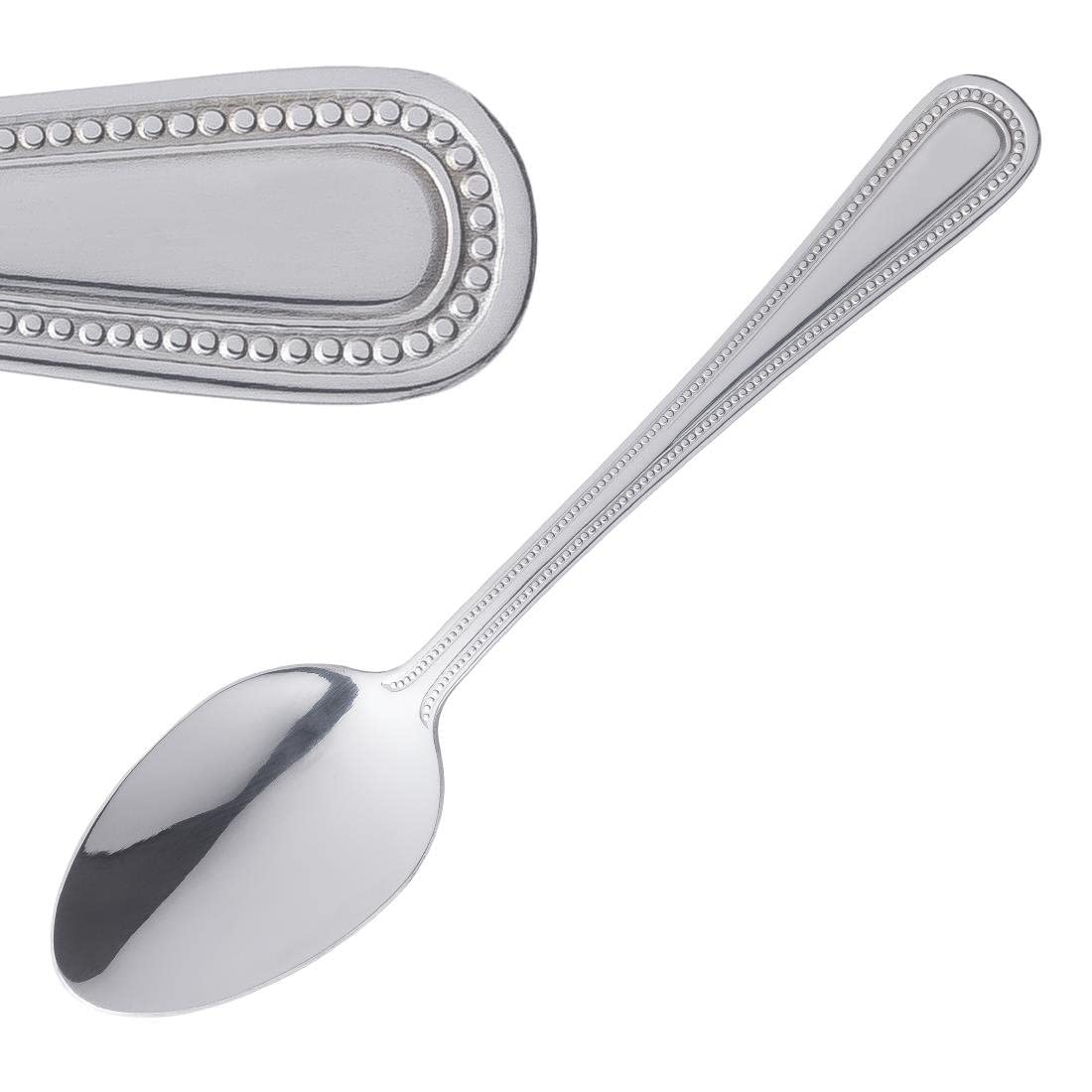 Olympia Bead Dessert Spoon Stainless Steel 185mm C129 Pack Quantity 12 RRP £12.68 CLEARANCE XL £9.99