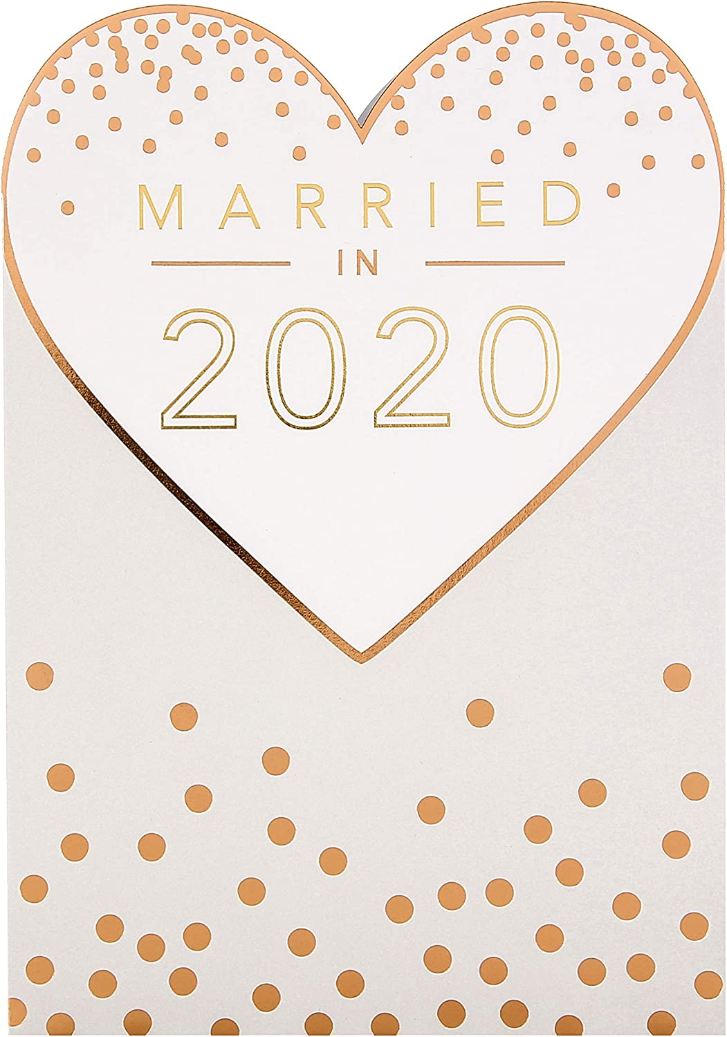 Hallmark ''Married in 2020'' Heart Style Card RRP £2.50 CLEARANCE XL £2