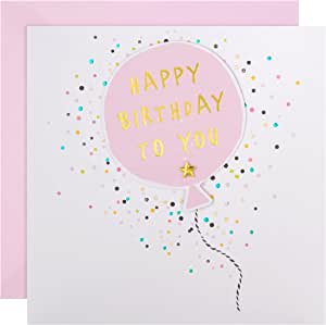 Hallmark Pink Balloon ''Happy Birthday To You'' Card RRP £3.80 CLEARANCE XL £1.99