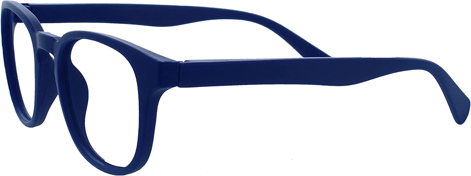 Opulize Matt Blue Plastic Reading Glasses +2.00 Strength RRP £2.50 CLEARANCE XL £1.99