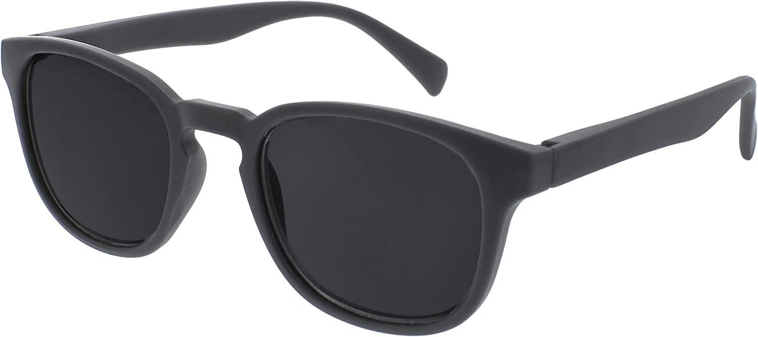 Opulize Matt Grey Black Lens Plastic Reading Glasses +2.00 Strength RRP £2.50 CLEARANCE XL £1.99