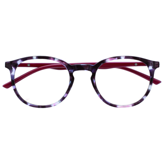 Opulize MET Glasses Large Round Black Purple Grey M60 RRP £8.50 CLEARANCE XL £5.99