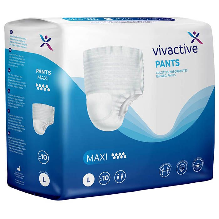 Vivactive Pants Maxi Large 2300ml 10 Pack RRP 7.09 CLEARANCE XL 6.49