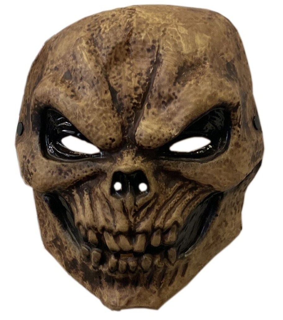 George Happy Halloween Dark Brown Human Skull Mask RRP £2.99 CLEARANCE XL £1.99