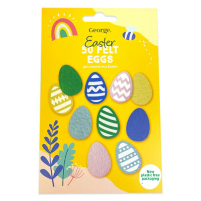 George Easter 50 Felt Eggs RRP £1 CLEARANCE XL 39p or 3 for 99p