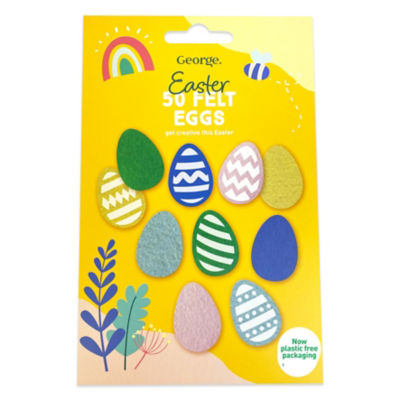 George Easter 50 Felt Eggs RRP 1 CLEARANCE XL 39p or 3 for 99p