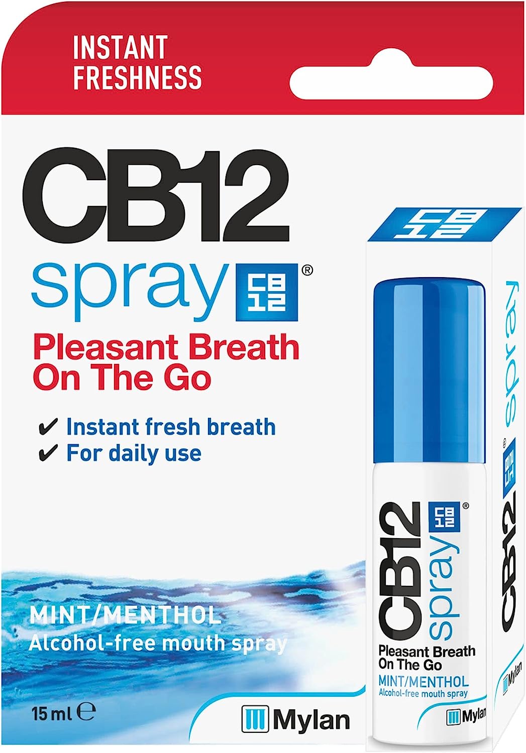 CB 12 Spray Instant Freshness on the Go Mint Flavour 15ml RRP £3.44 CLEARANCE XL £2.50