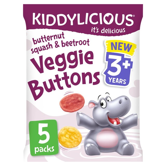Kiddylicious Butternut Squash & Beetroot Veggie Buttons 5x 8g RRP £2.50 ...