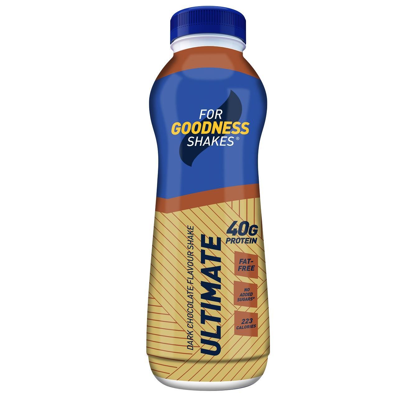 For Goodness Shakes Ultimate Dark Chocolate Flavour Shake 475ml RRP £3.50 CLEARANCE XL £1.99
