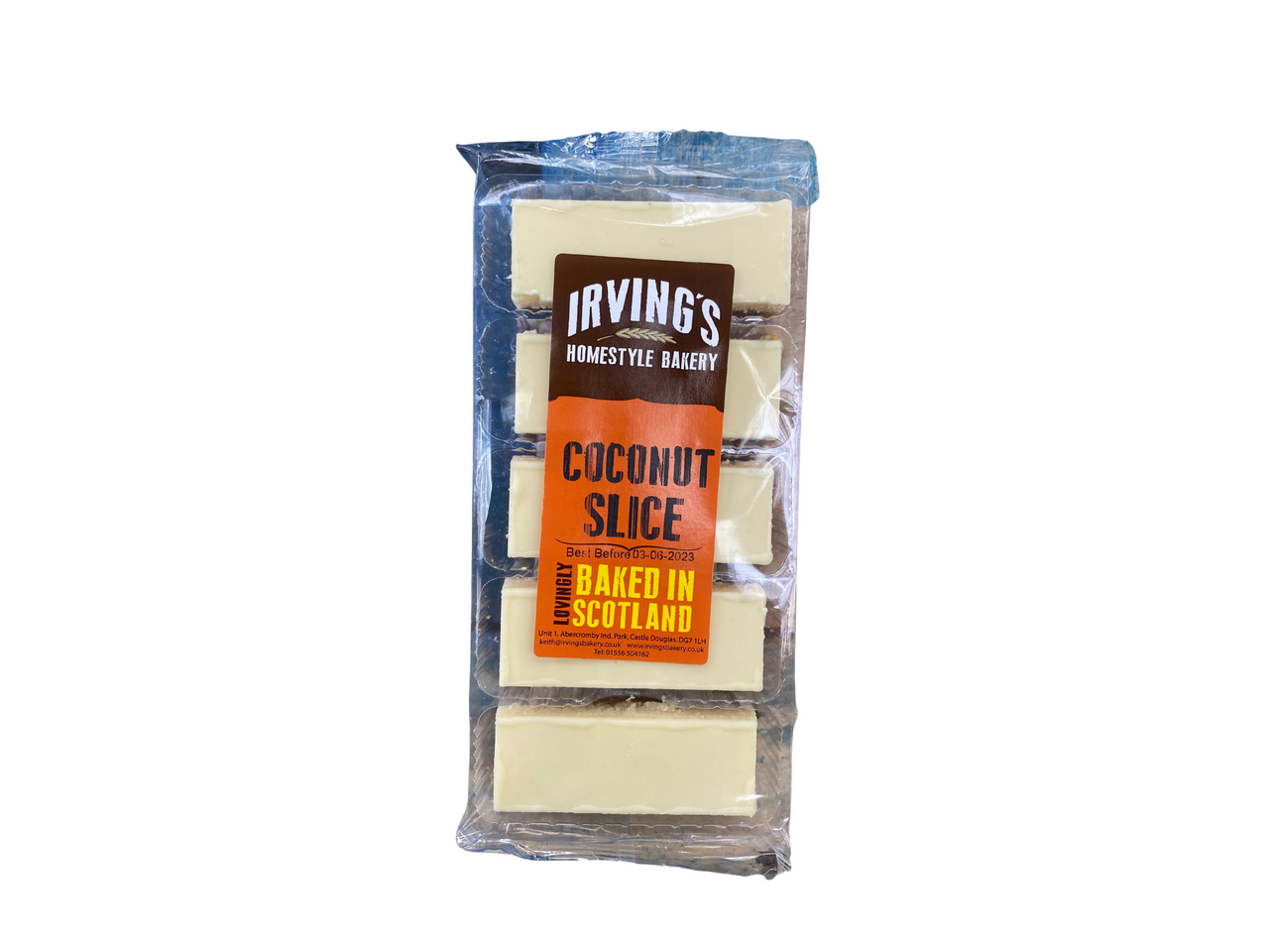 Irving's Homestyle Bakery Coconut Slices (May - July 23) RRP £2.25 CLEARANCE XL 89p or 2 for £1.50