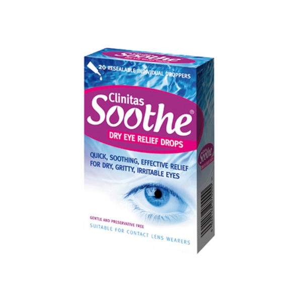 Clinitas Soothe Dry Eye Relief Drops 20 x 0.5ml Droppers RRP £6.25 CLEARANCE XL £4.99