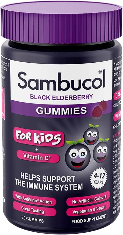 Sambucol Black Elderberry Gummies Kids 30 Gummies RRP £10.38 CLEARANCE XL £2.99 or 2 for £5