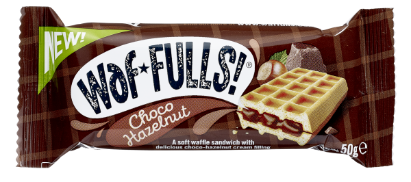 Waffulls! Chocolate Hazelnut 50g (Jan 24) RRP £1 CLEARANCE XL 59p or 2 for £1