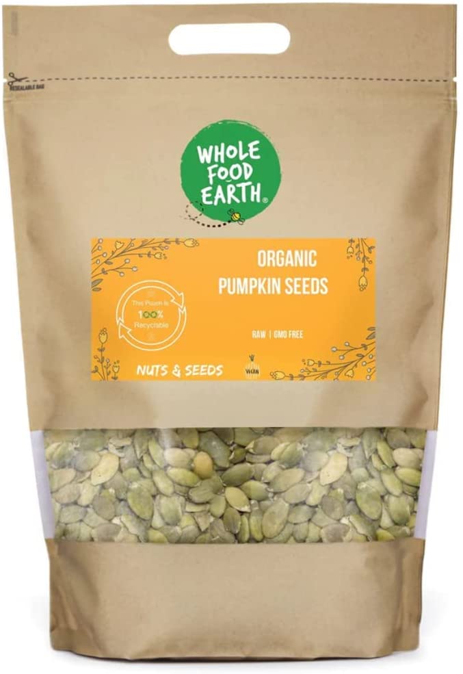 Wholefood Earth Organic Pumpkin Seeds 500g (Nov 22) RRP £7.45 CLEARANCE XL £3.99
