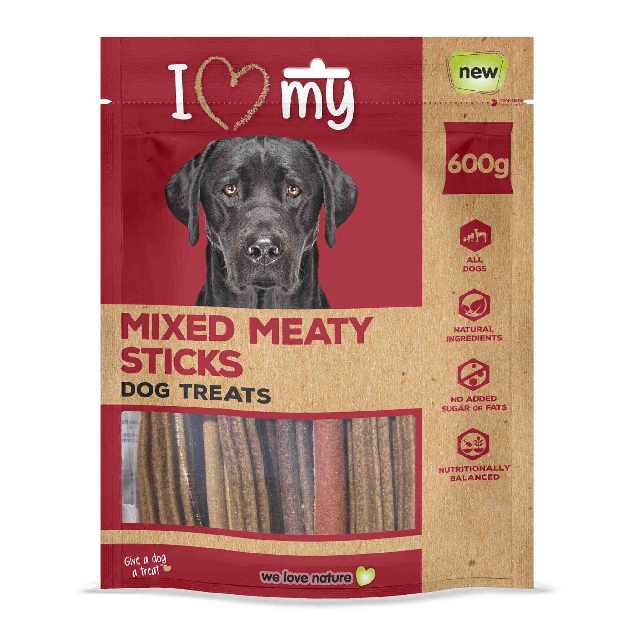 I Love My Pet Mixed Meaty Sticks Dog Treats 600g RRP 2.50 CLEARANCE XL 1.99