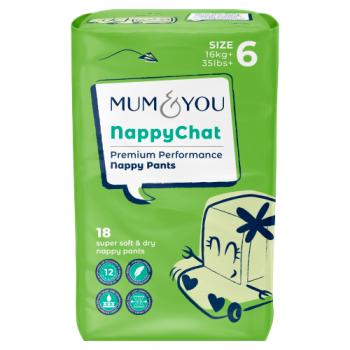 Mum & You Nappychat Pants Size 6 16kg+ 35lbs 18 Nappy RRP £8.49 CLEARANCE XL £7.99