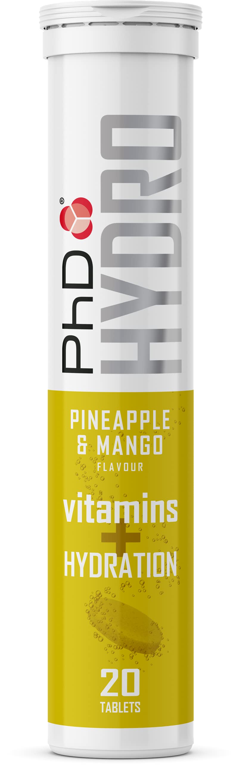 PhD Hydro Vitamins Immunity Support Pineapple & Mango 20 Tablets RRP £6.99 CLEARANCE XL £4.99