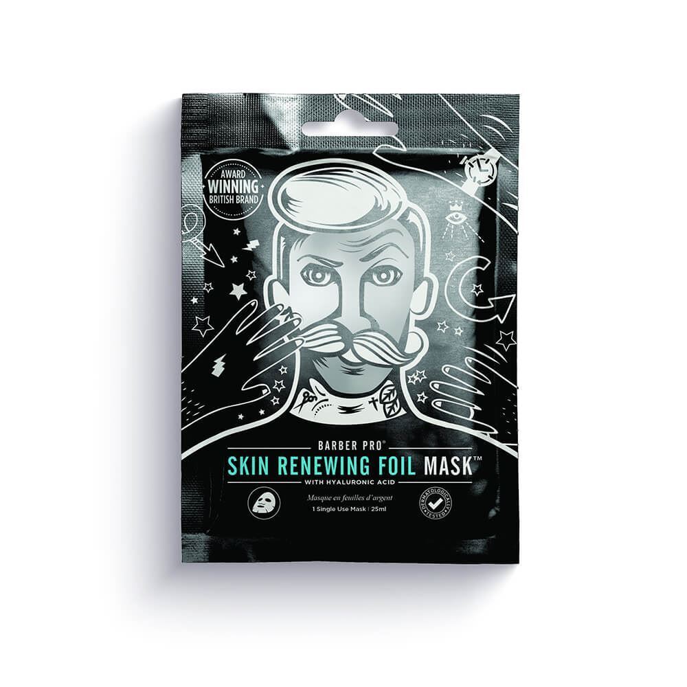 Barber Pro Skin Renewing Foil Mask 25ml with Hyaluronic Acid & Q10 RRP £6 CLEARANCE XL £4.99