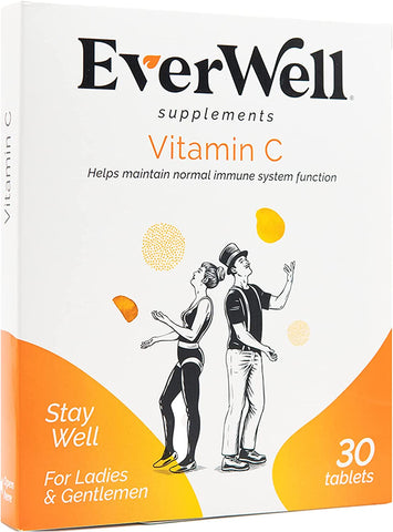 Everwell Supplements Vitamin C 30 Capsules (Aug 23) RRP £3.99 CLEARANCE XL 39p or 3 for 99p