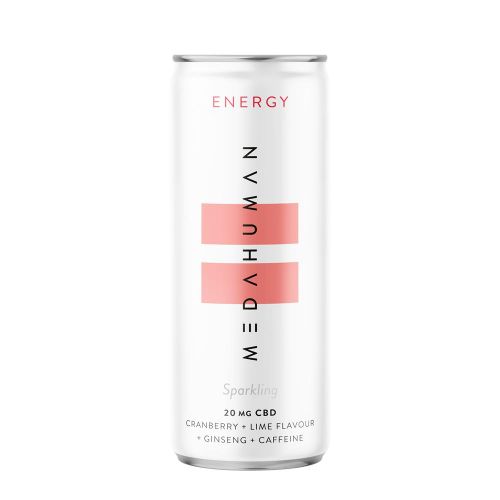 CASE PRICE 12x Medahuman Energy Sparkling CBD Drink 250ml RRP 30 CLEARANCE XL 14.99