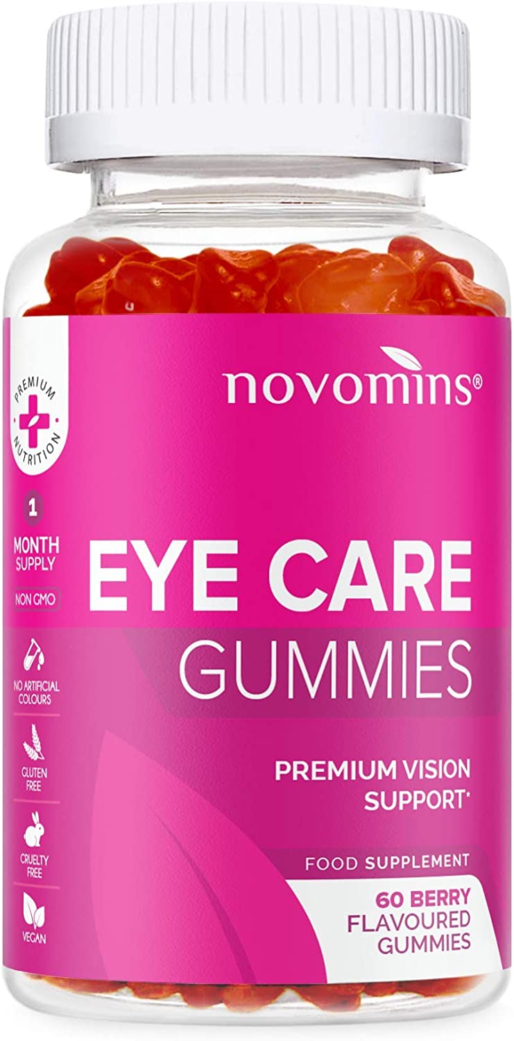 Novomins 60 Berry Flavoured Eye Care Gummies Premium Vision Support RRP £14.99 CLEARANCE XL £4.99