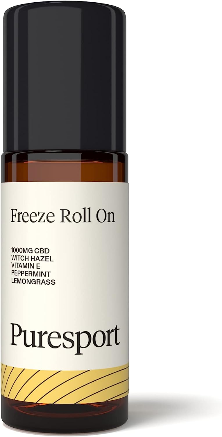 Puresport 1000mg Pure Freeze Roll-On 50ml Witch-Hazel, Peppermint & Lemongrass Essential Oil RRP 40 CLEARANCE XL 34.99