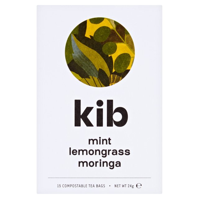 Kib Tea Mint Lemongrass Moringa 15 Tea Bags RRP £4 CLEARANCE XL £2.99