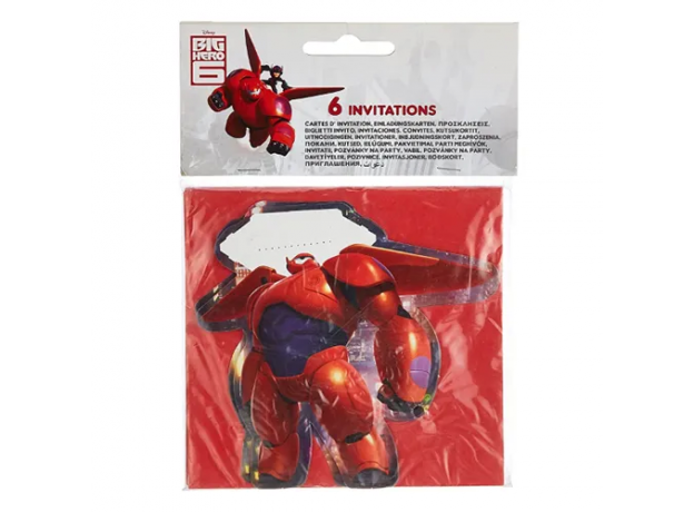 Disney Big Hero 6 Invitation Cards & Envelopes 6 Pack RRP 2.99 CLEARANCE XL 1.50