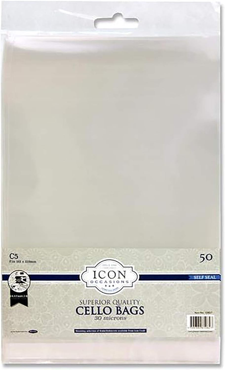 Premier Stationery Icon C5 Self Seal Cello Bags Pack of 50 RRP £4.50 CLEARANCE XL £3.99