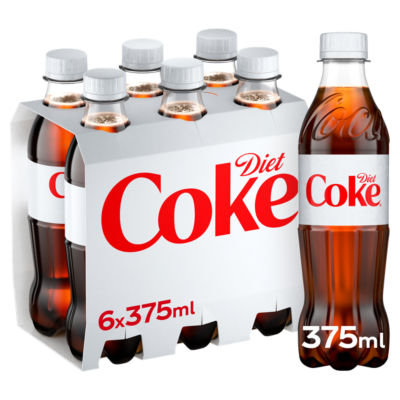 Diet Coke 6x 375ml Bottles RRP £3.60 CLEARANCE XL £1.99