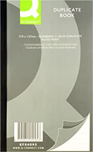 Q-Connect Feint Ruled Duplicate Book 210 x 127mm KF04095 RRP £5.19 CLEARANCE XL £2.99