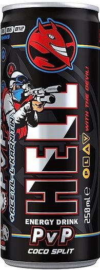 Hell Energy Drink Gamer PvP Coco Split 250ml RRP 69p CLEARANCE XL 29p ...