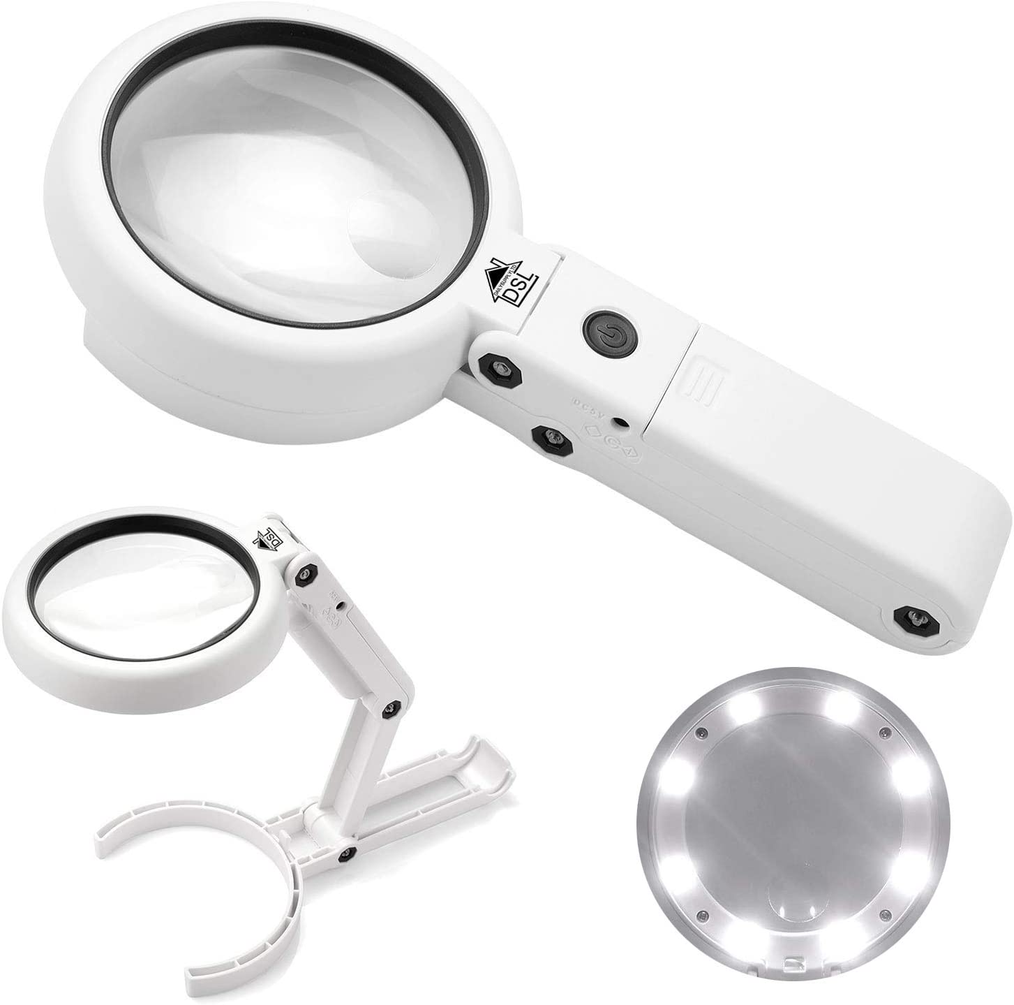 DSL Magnifying Glass with Light Portable Illuminated Magnifying Glasses 5x & 11x RRP £7.99 CLEARANCE XL £5.99
