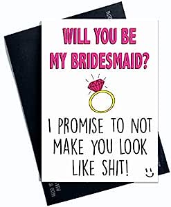 Peachy Cards ''Will You Be My Bridesmaid'' Card RRP £2.79 CLEARANCE XL £1.99